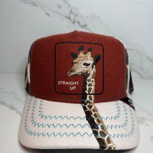 NEW Goorin Brothers Farm Trucker Hat - GIRAFFE "STRAIGHT UP"